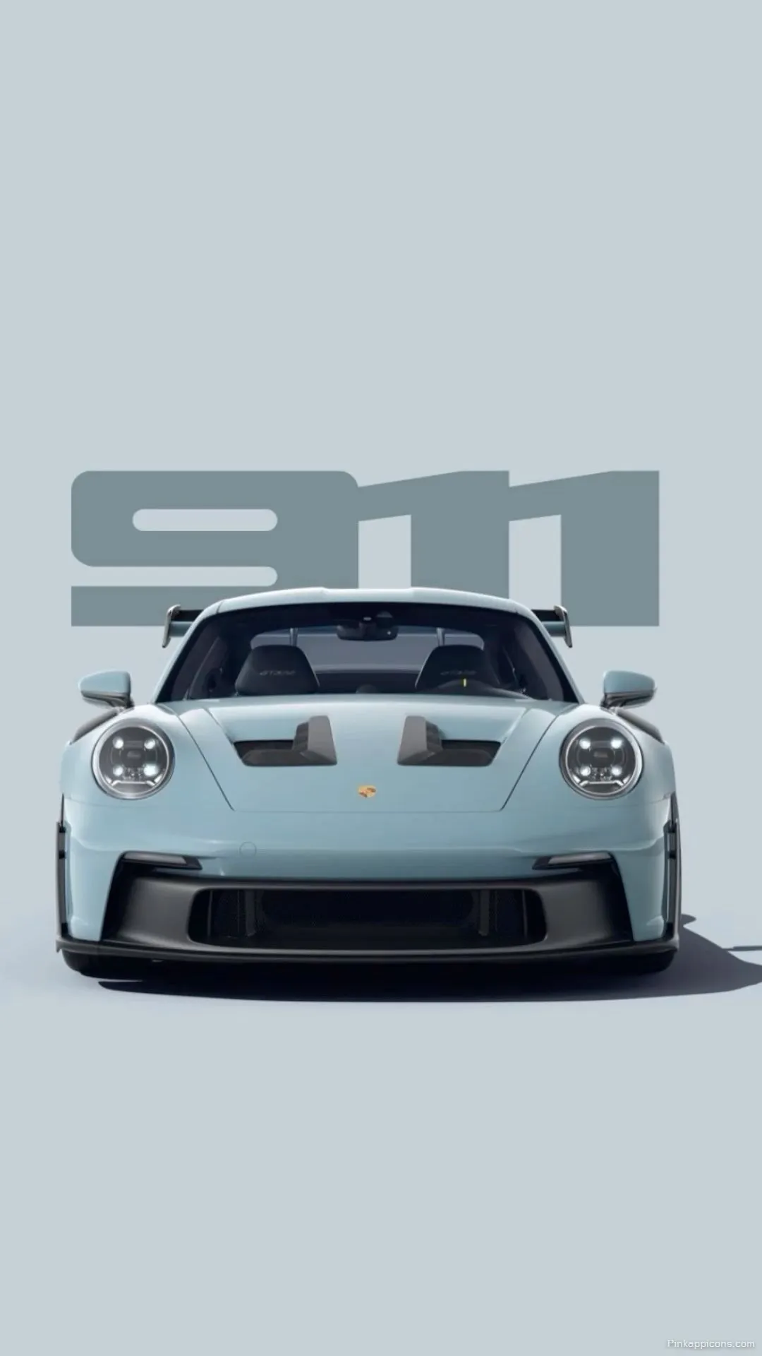 Sleek Front View of the Baby Blue Porsche 911 GT3 A Stylish Porche Wallpaper for Mobile Sleek Front View of the Baby Blue Porsche 911 GT3 A Stylish Porche Wallpaper for Mobile