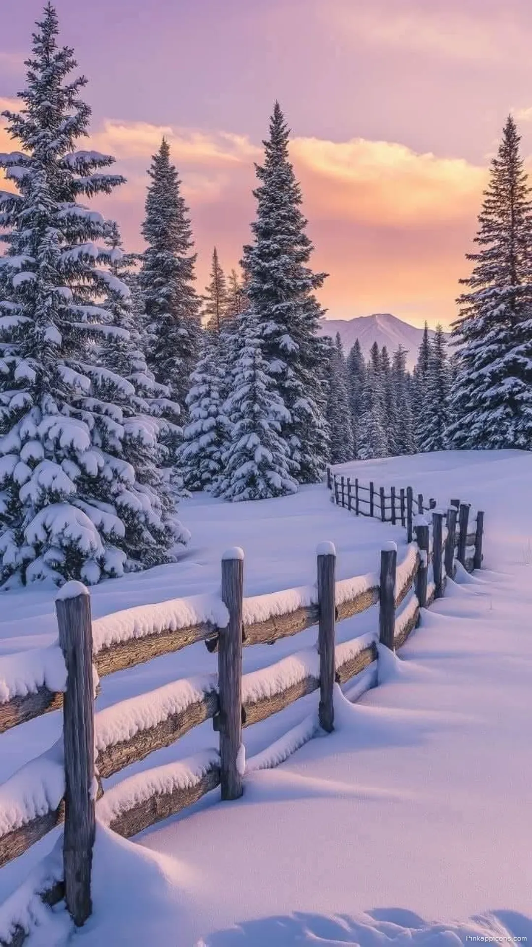 Snow Wallpaper A beautiful view of a snowy field with a wooden fence and tall trees perfect for your phone wallpaper Snow Wallpaper A beautiful view of a snowy field with a wooden fence and tall trees, perfect for your phone wallpaper.