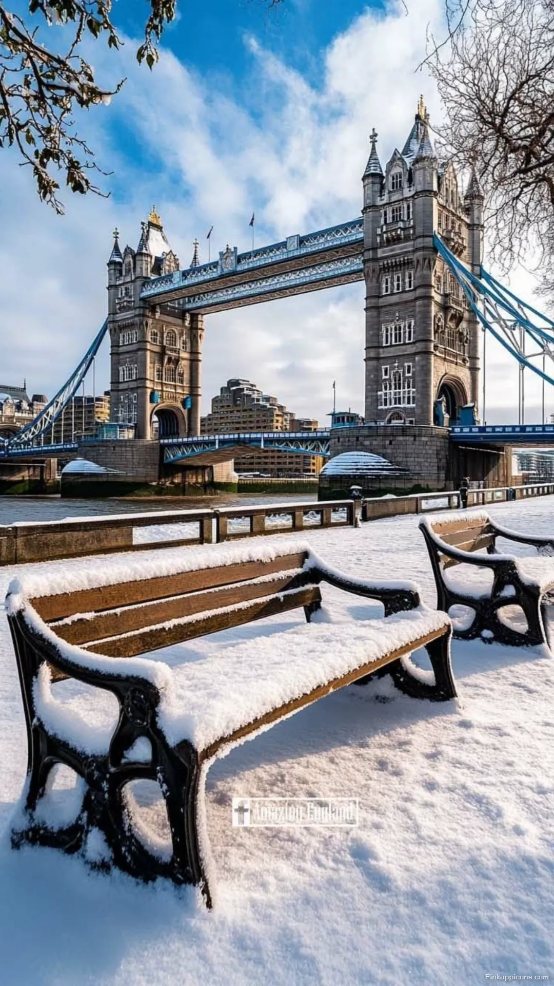 Snow Wallpaper A beautiful view of the Tower Bridge in London covered in snow perfect for your phone wallpaper Snow Wallpaper A beautiful view of the Tower Bridge in London covered in snow, perfect for your phone wallpaper.