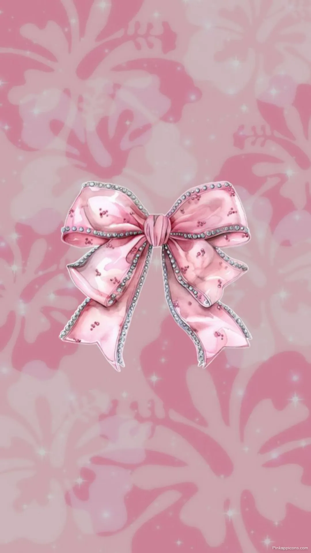 Sparkling Pink Bow Wallpaper Floral Aesthetic Phone Background Sparkling Pink Bow Wallpaper Floral Aesthetic Phone Background