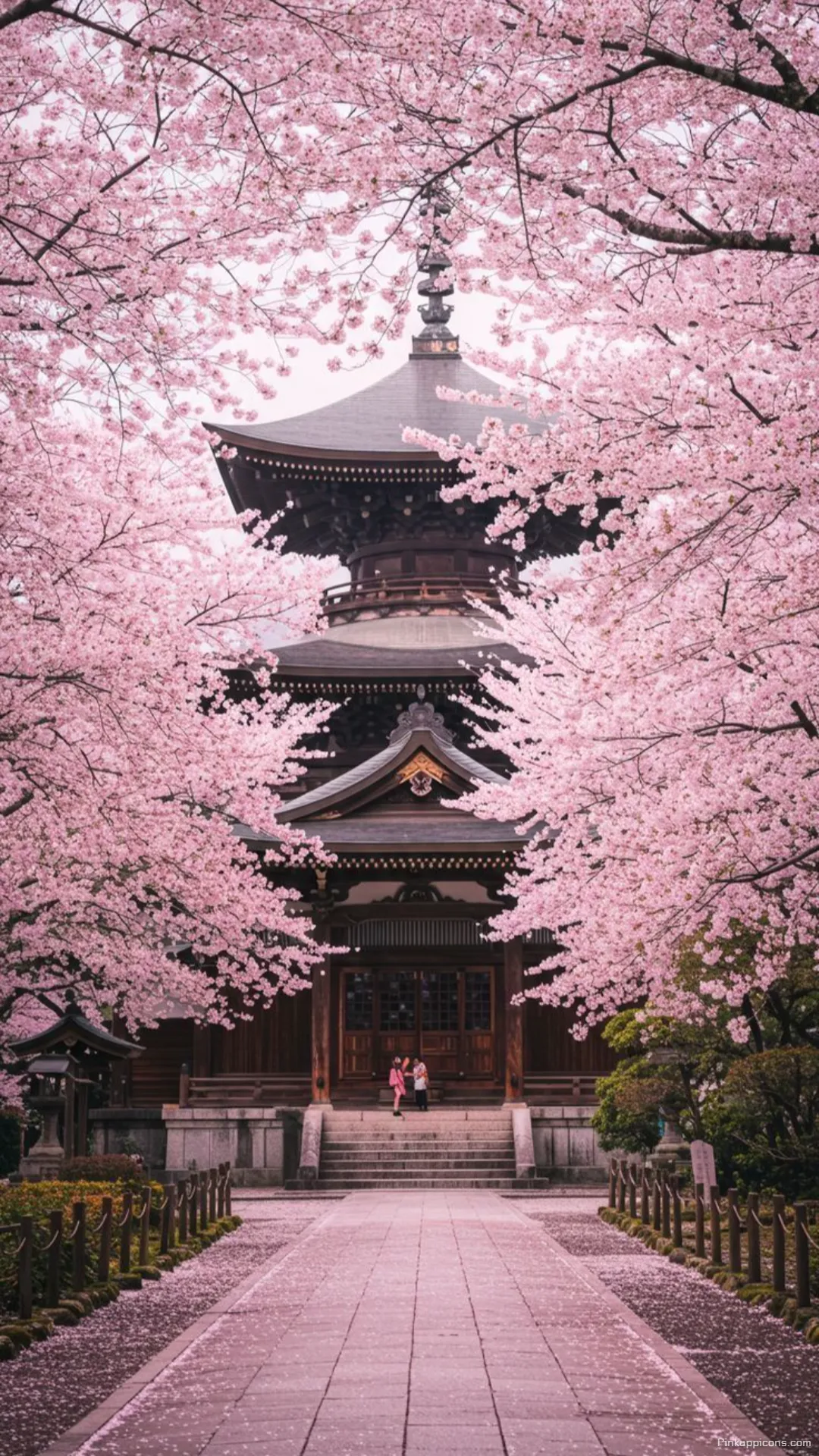 Spring in Japan Tokyo Wallpaper A Traditional Pagoda Under a Canopy of Cherry Blossoms Spring in Japan Tokyo Wallpaper A Traditional Pagoda Under a Canopy of Cherry Blossoms