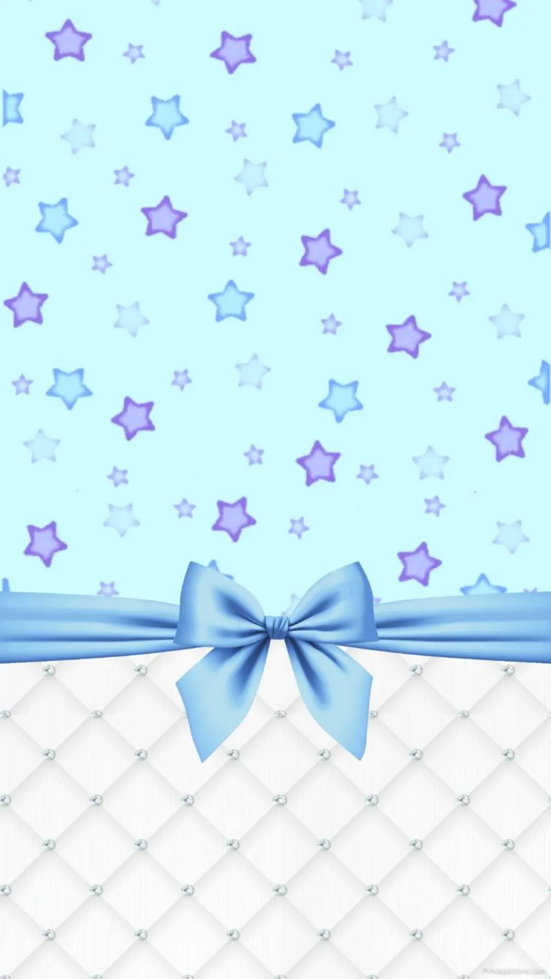 Starry Blue Bow Wallpaper Cute Celestial Phone Background Starry Blue Bow Wallpaper Cute Celestial Phone Background