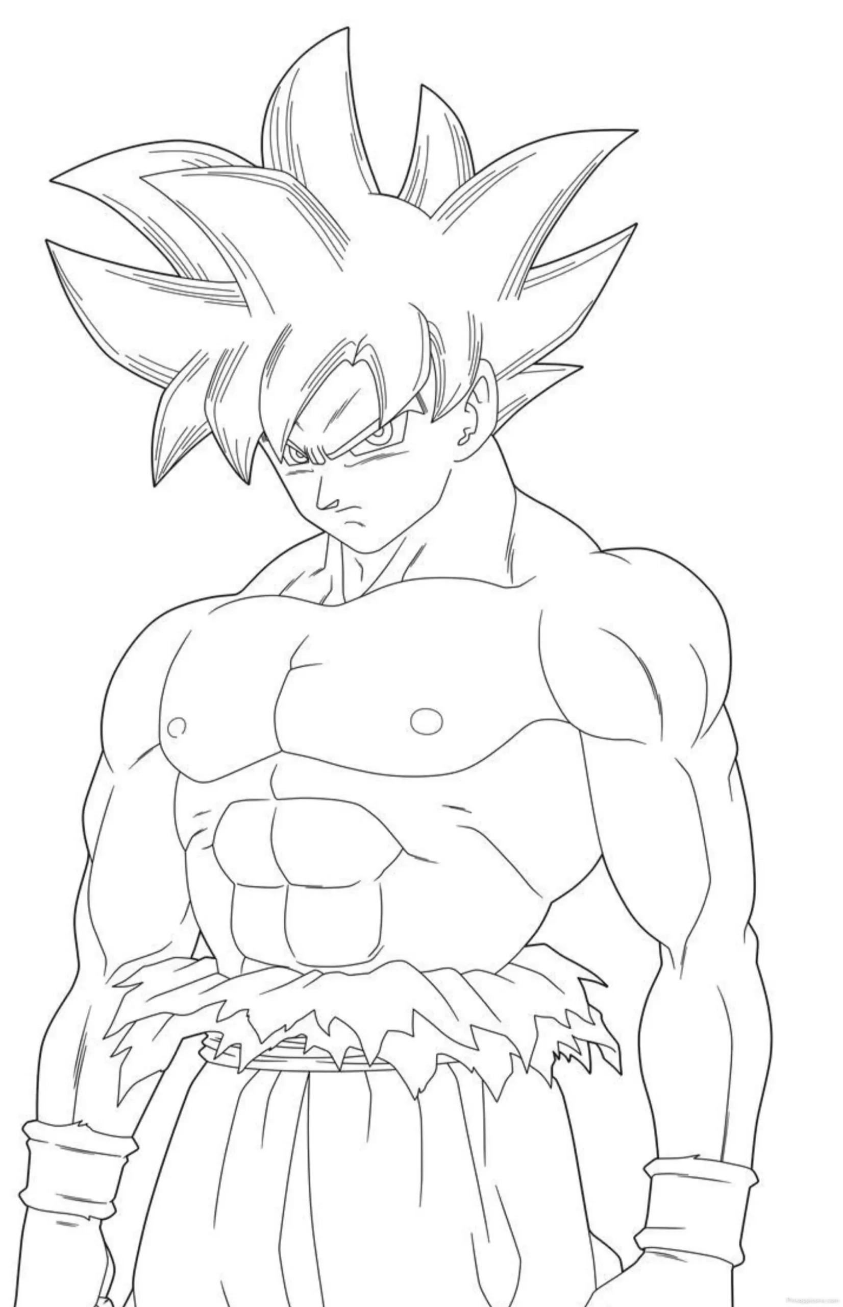 Strong Goku Drawing with a Serious Expression scaled Strong Goku Drawing with a Serious Expression