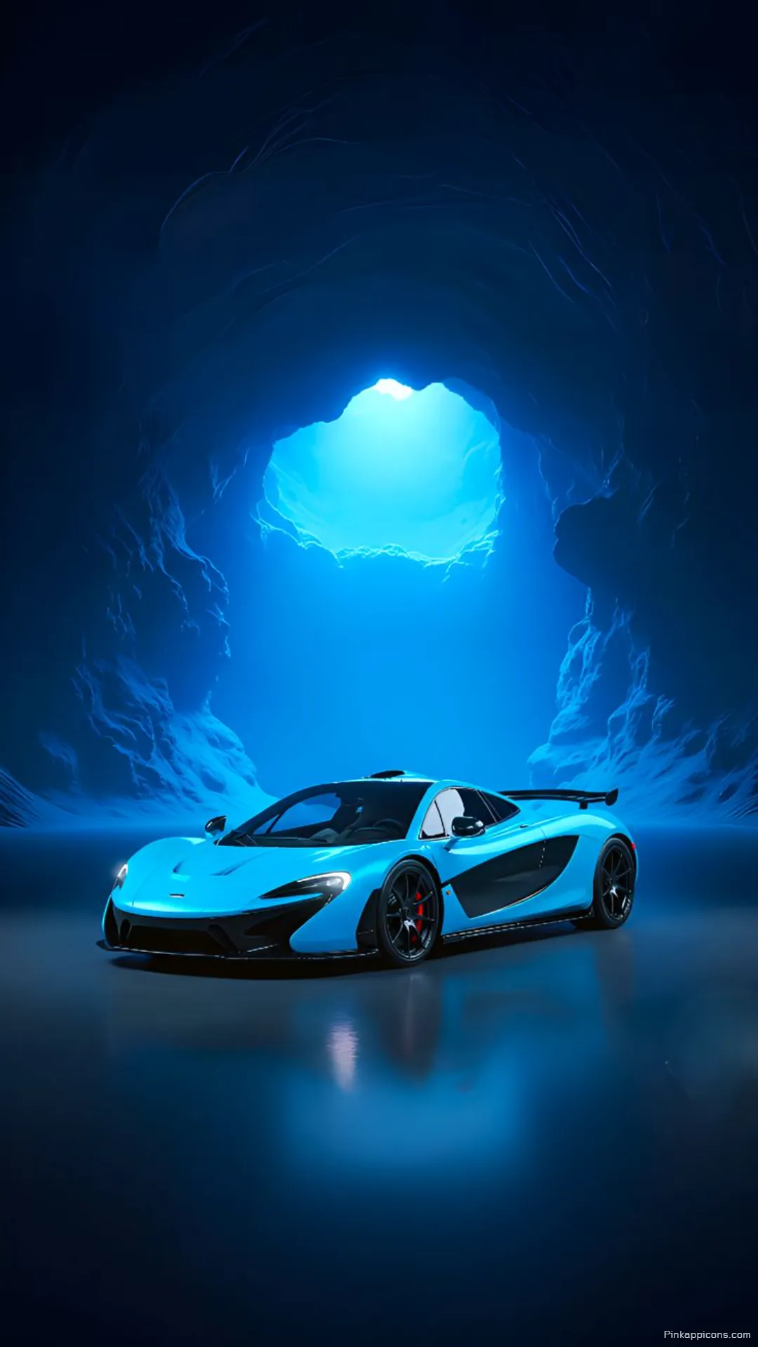 Stunning Blue McLaren Wallpaper in an Illuminated Ice Cave Dynamic Car Phone Background Stunning Blue McLaren Wallpaper in an Illuminated Ice Cave – Dynamic Car Phone Background