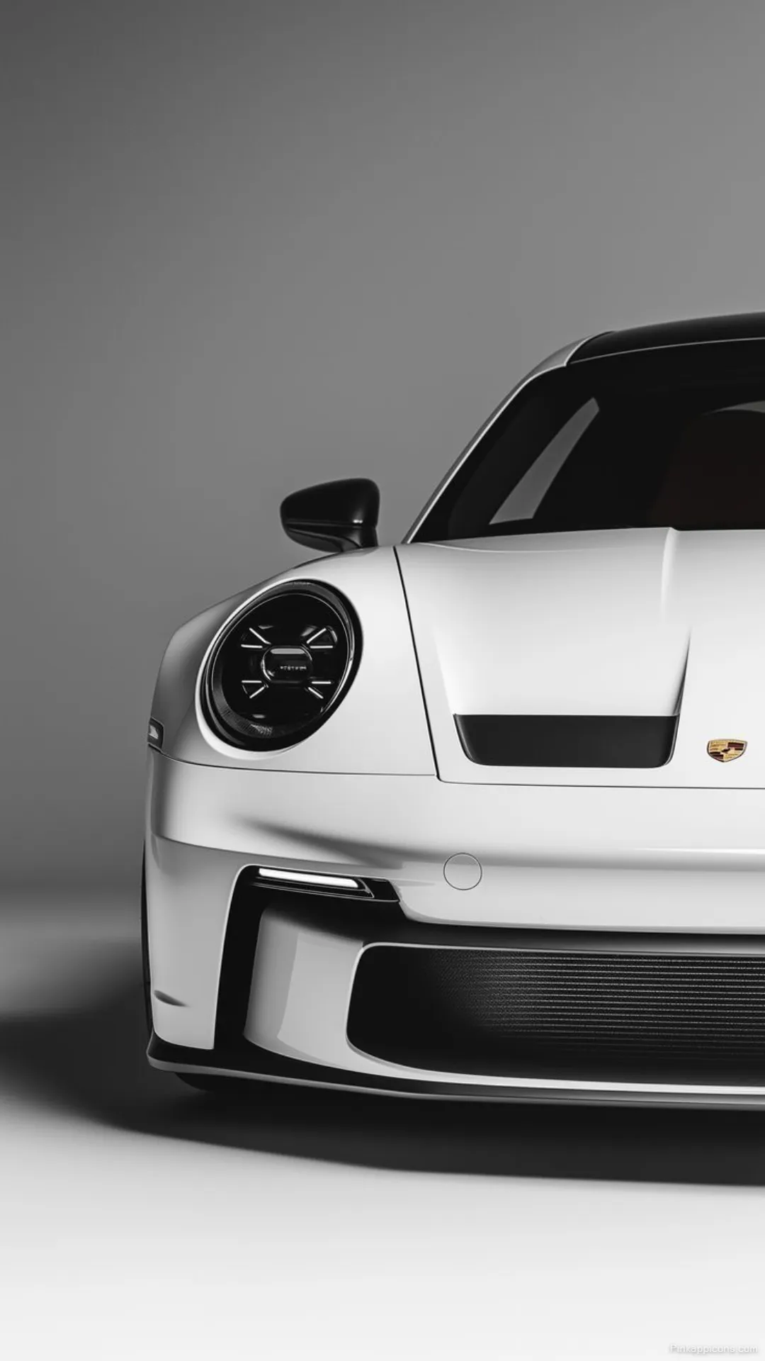 Stunning Studio Shot of the White Porsche 911 GT3 A Sleek Porche Wallpaper for Mobile Stunning Studio Shot of the White Porsche 911 GT3 A Sleek Porche Wallpaper for Mobile
