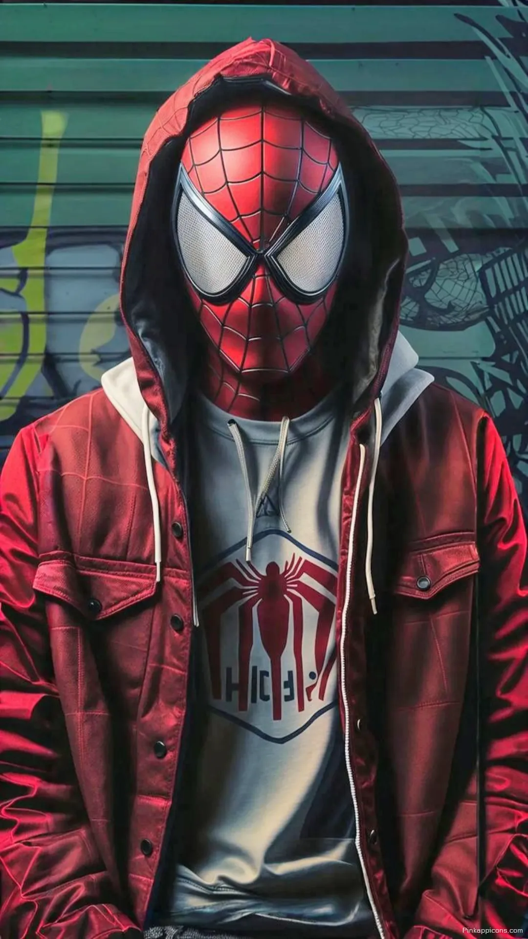 Stylish Hooded Spider Man Phone Wallpaper Unique Spiderman Aesthetic for Mobile Stylish Hooded Spider-Man Phone Wallpaper Unique Spiderman Aesthetic for Mobile.