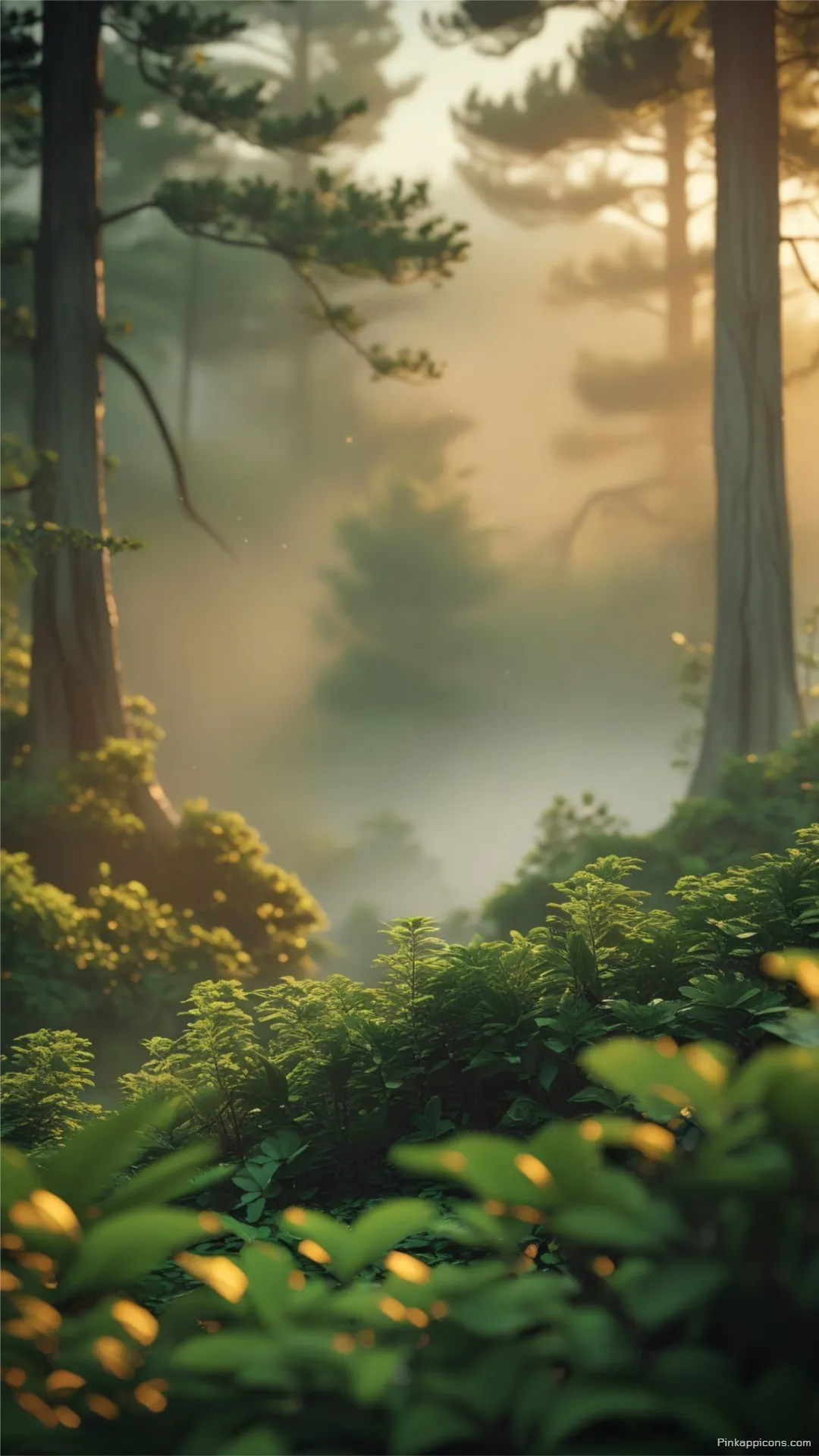 Sunlit Forest Nature Wallpaper for Phone Misty Woods and Greenery Sunlit Forest Nature Wallpaper for Phone Misty Woods and Greenery