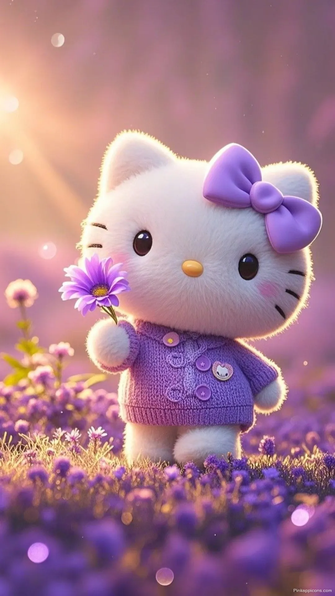 Sweet Fuzzy Hello Kitty Wallpaper Aesthetic with a Flower Sweet & Fuzzy Hello Kitty Wallpaper Aesthetic with a Flower