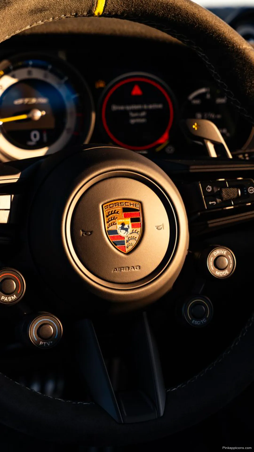 Take Control with This Porsche GT3 RS Alcantara Steering Wheel Porche Wallpaper for Mobile Take Control with This Porsche GT3 RS Alcantara Steering Wheel Porche Wallpaper for Mobile