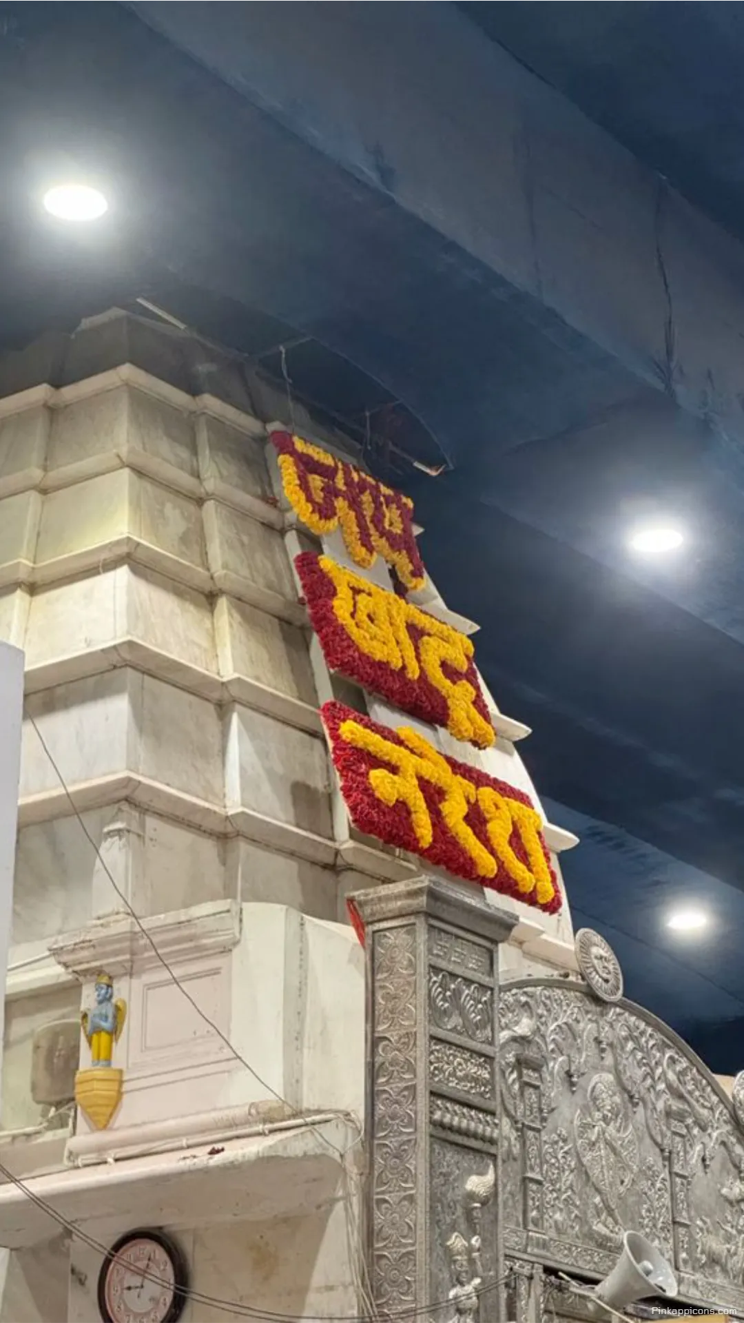 Temples Grandeur Marble and Floral Decor a Majestic Khatushyam Ji Wallpaper for Your Phone Temple’s Grandeur Marble and Floral Decor, a Majestic Khatushyam Ji Wallpaper for Your Phone