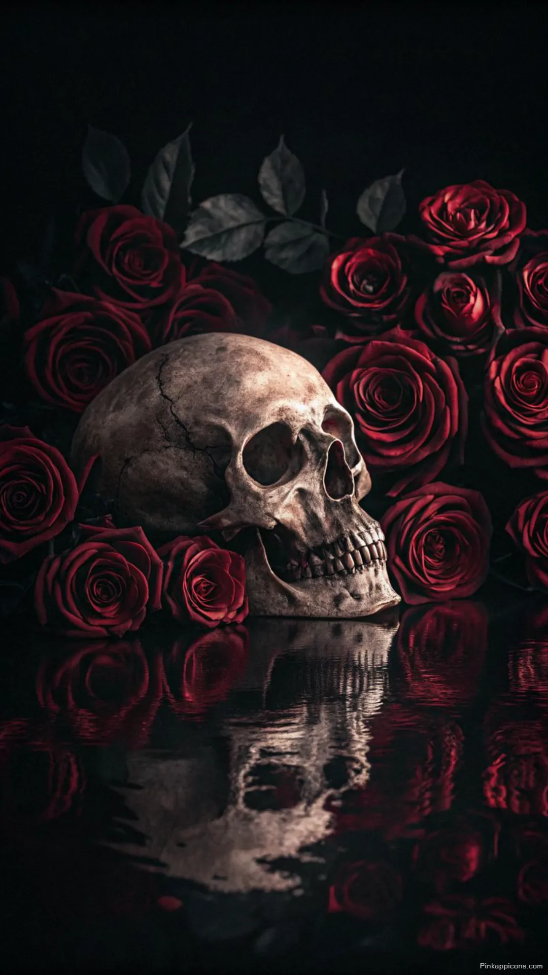 The Beauty of Death A Skull Wallpaper That Explores the Macabre Beauty of a Skull and Roses The Beauty of Death A Skull Wallpaper That Explores the Macabre Beauty of a Skull and Roses