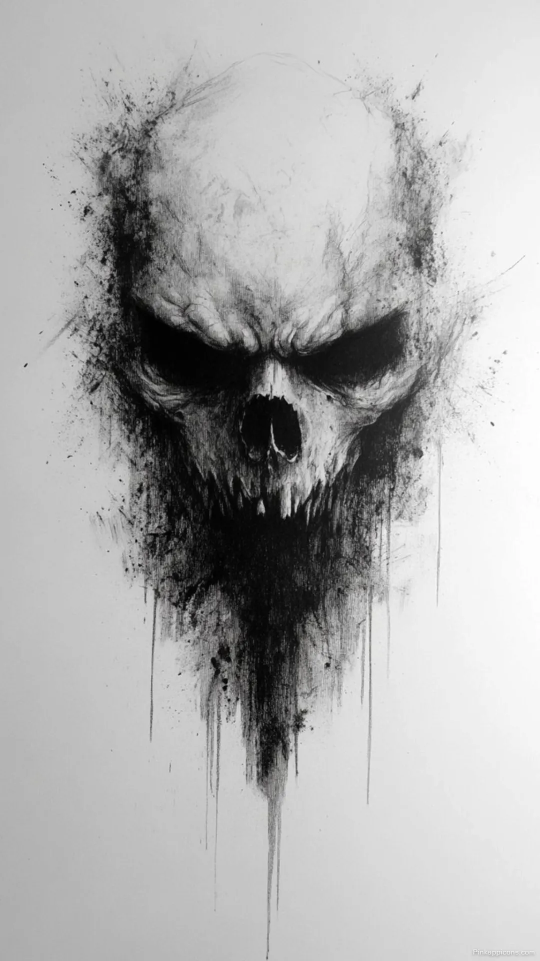 The Dark Grin A Skull Wallpaper Depicting an Evil Smile and a Macabre Scene The Dark Grin A Skull Wallpaper Depicting an Evil Smile and a Macabre Scene