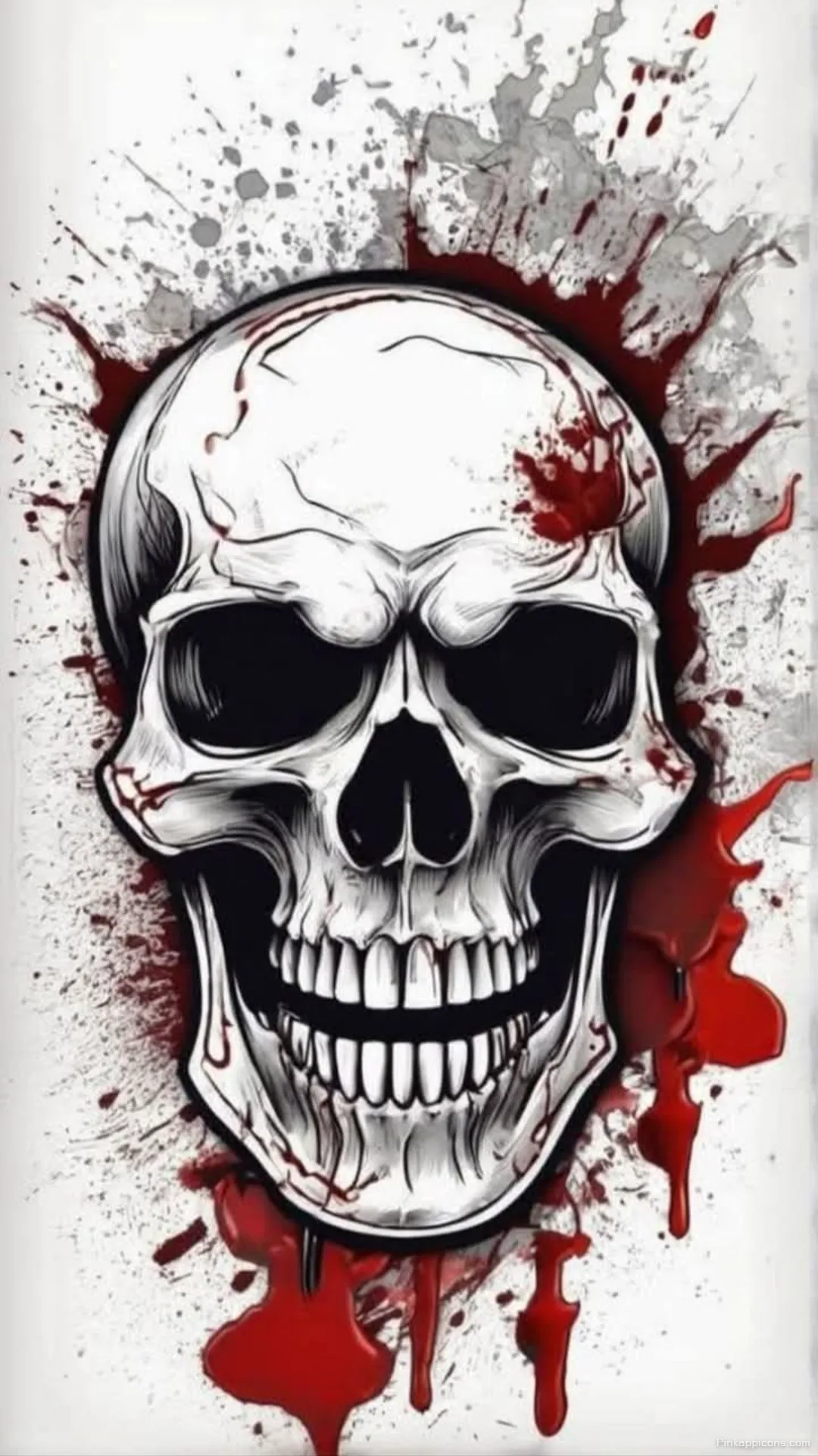 The Dark Side of Life A Skull Wallpaper with a Splash of Red for a Ghoulish Vibe The Dark Side of Life A Skull Wallpaper with a Splash of Red for a Ghoulish Vibe