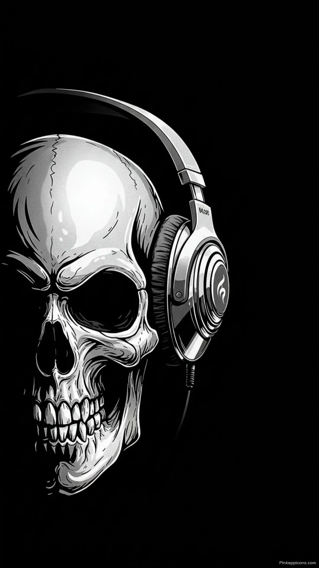 The Sound of Silence A Skull Wallpaper for Your Phone Depicting a Music Lover The Sound of Silence A Skull Wallpaper for Your Phone Depicting a Music Lover
