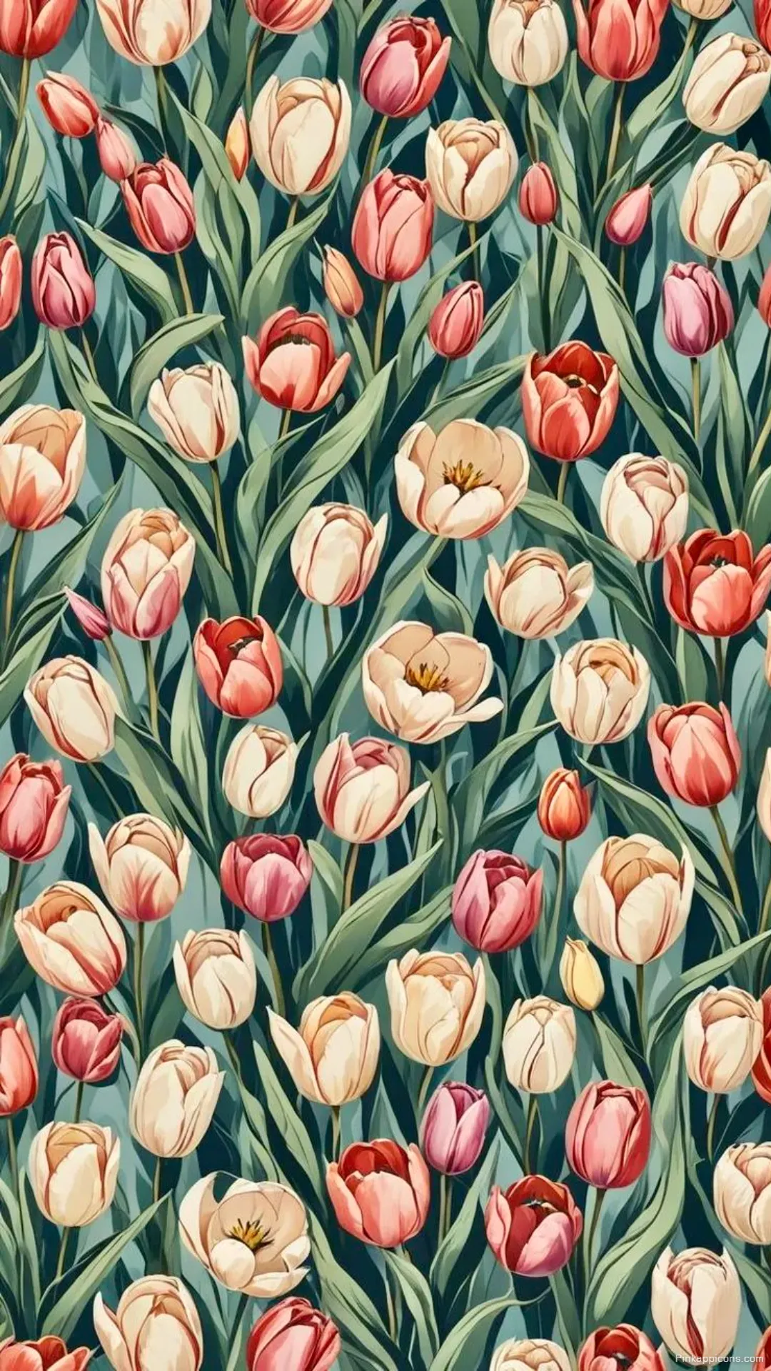 Tulip Floral Wallpaper for Phone Background Tulip Floral Wallpaper for Phone Background