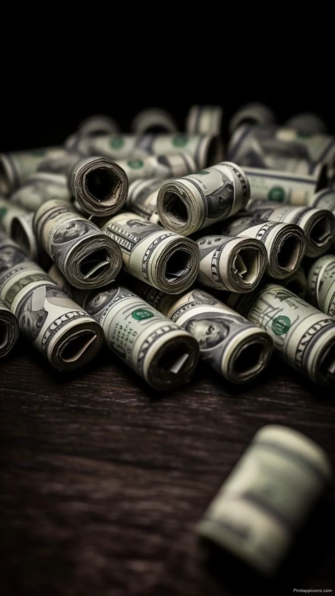 Unique Money Wallpaper for Phone Close Up of Rolled Cash Unique Money Wallpaper for Phone Close-Up of Rolled Cash