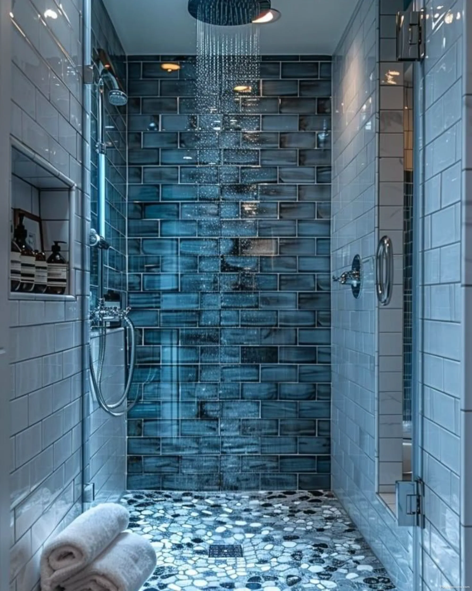 Unique Shower Bathroom Wallpaper Ideas Contrasting Tile Textures and Colors Unique Shower Bathroom Wallpaper Ideas Contrasting Tile Textures and Colors