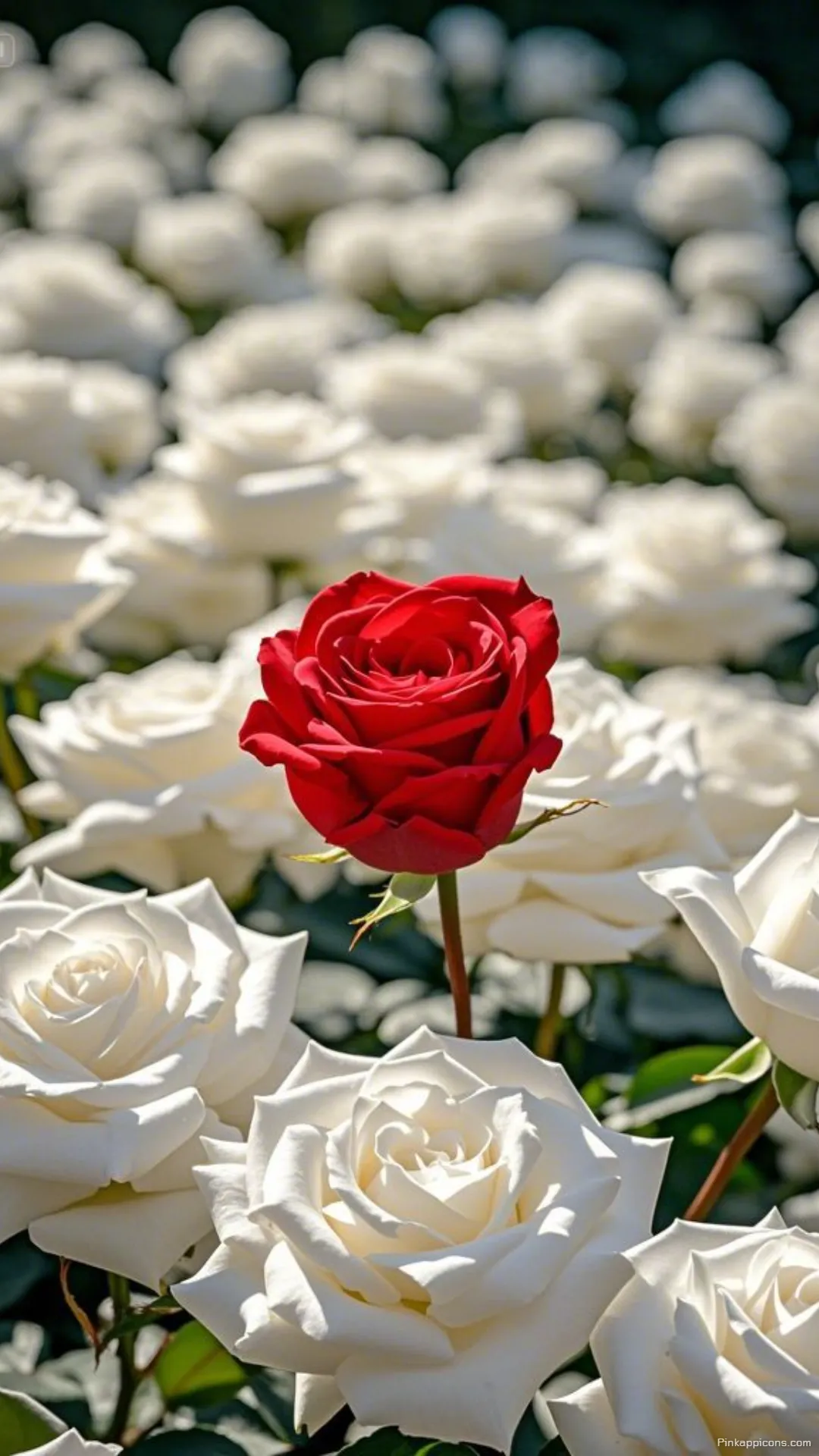 Unique Single Red Rose Wallpaper Amidst White Flowers Inspiring Floral Phone Background Unique Single Red Rose Wallpaper Amidst White Flowers – Inspiring Floral Phone Background