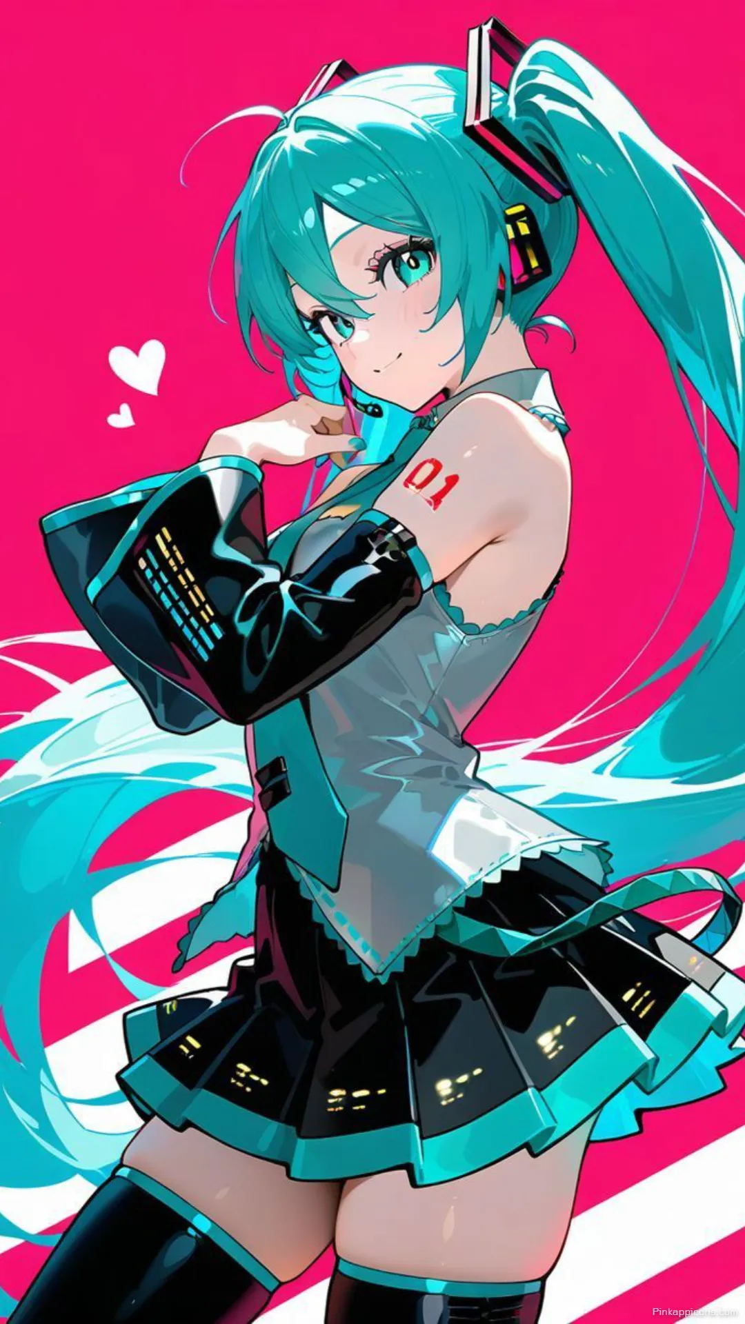 Vibrant Miku Wallpaper Pink Background Hatsune Miku Phone Art Vibrant Miku Wallpaper Pink Background Hatsune Miku Phone Art