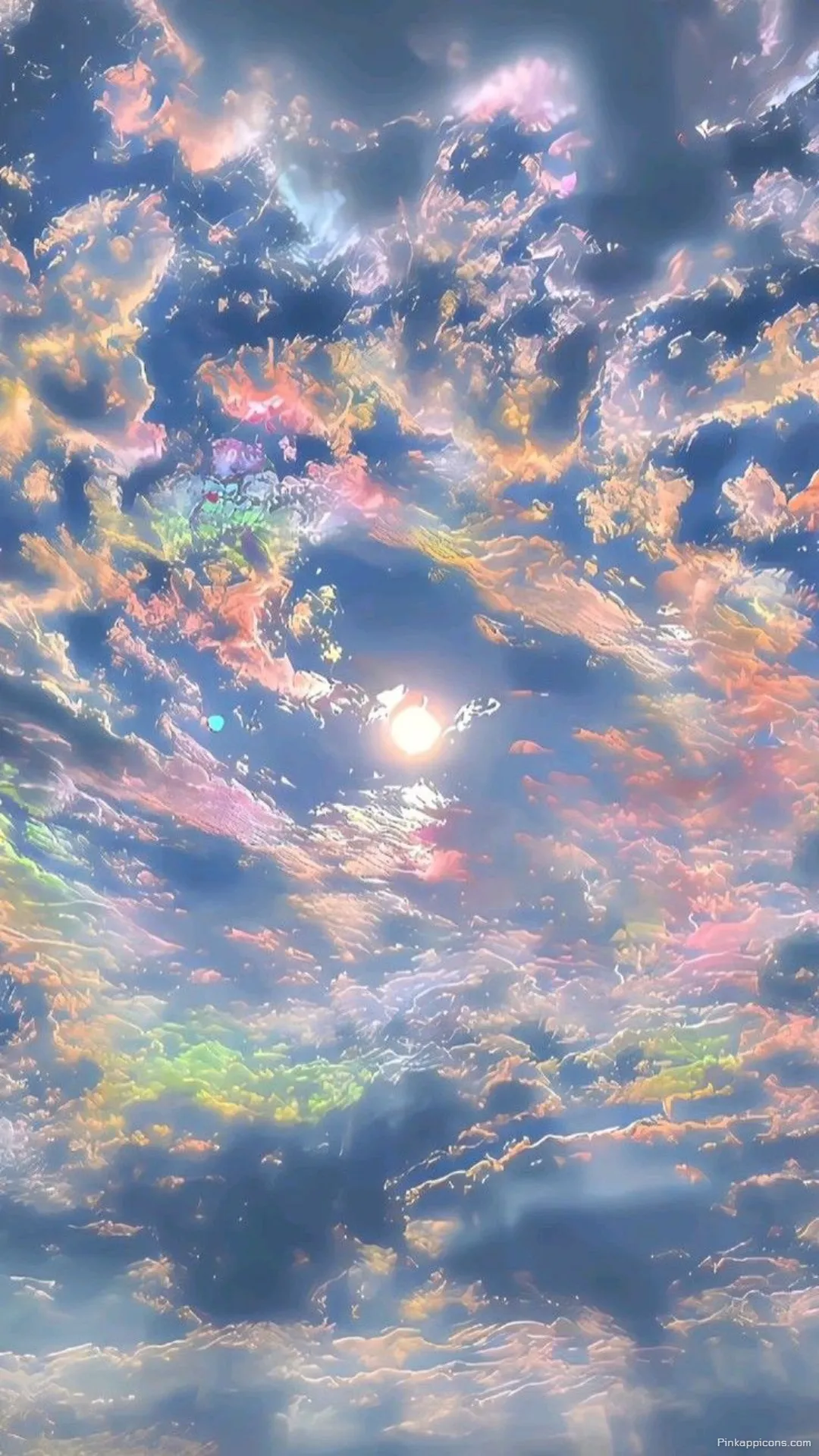 Vibrant Rainbow Wallpaper A Multicolored Sky and Sun for Your Device Vibrant Rainbow Wallpaper A Multicolored Sky and Sun for Your Device