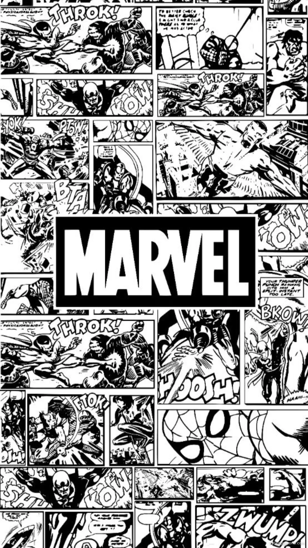 Vintage Black and White Marvel Heroes Wallpaper for Mobile Vintage Black and White Marvel Heroes Wallpaper for Mobile.