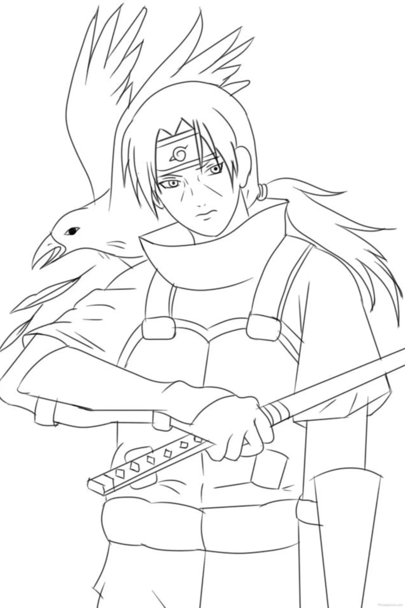 Young Itachi Uchiha in Anbu Gear A Classic Naruto Anime Drawing Idea scaled Young Itachi Uchiha in Anbu Gear A Classic Naruto Anime Drawing Idea.