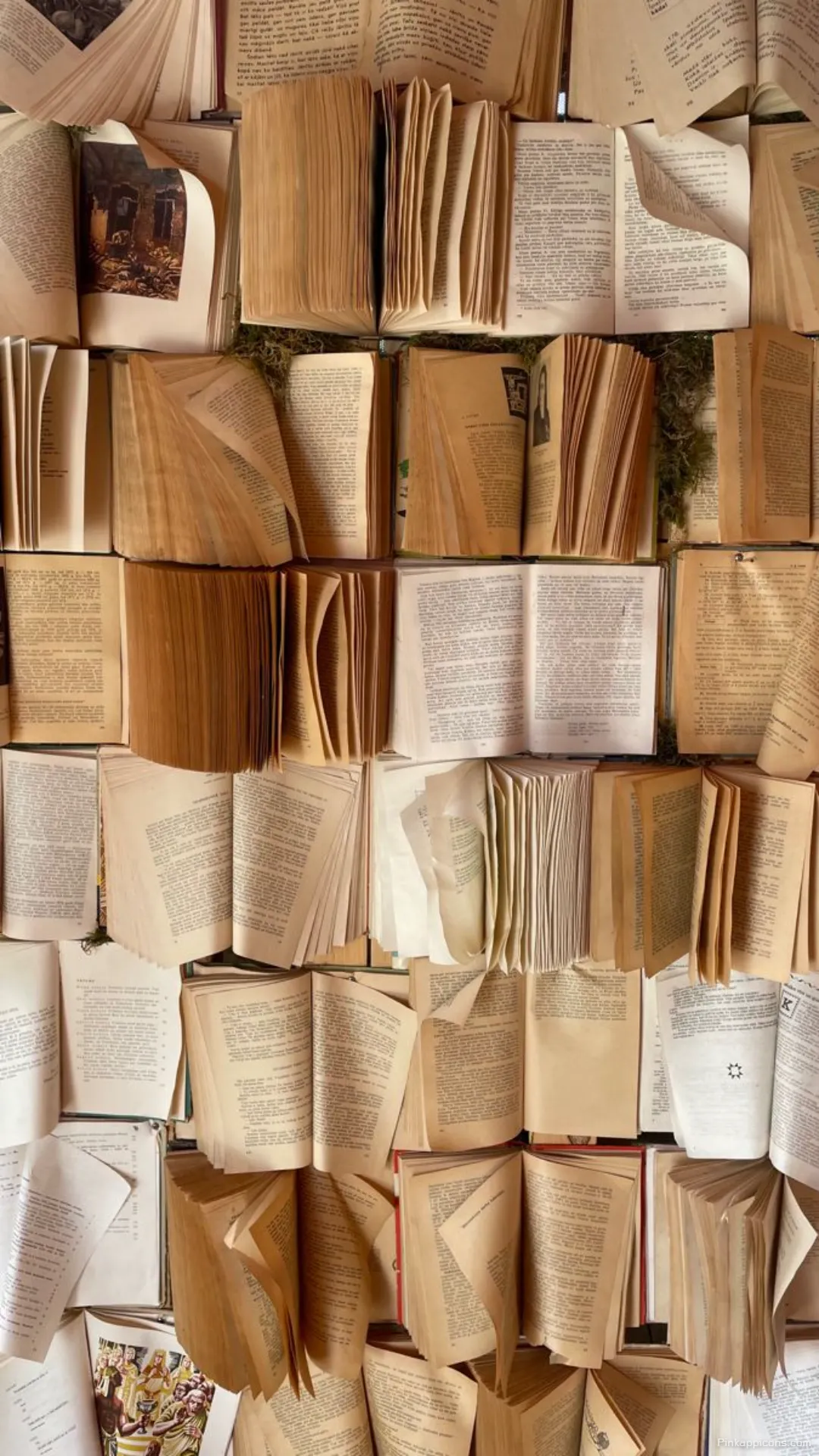 A collage of open vintage books book wallpaper a celebration of classic literature for your phone A collage of open vintage books book wallpaper, a celebration of classic literature for your phone.