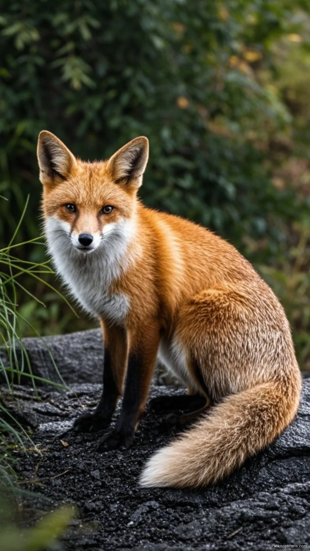 A stunning red fox wallpaper with a captivating gaze a beautiful wildlife phone wallpaper A stunning red fox wallpaper with a captivating gaze, a beautiful wildlife phone wallpaper.