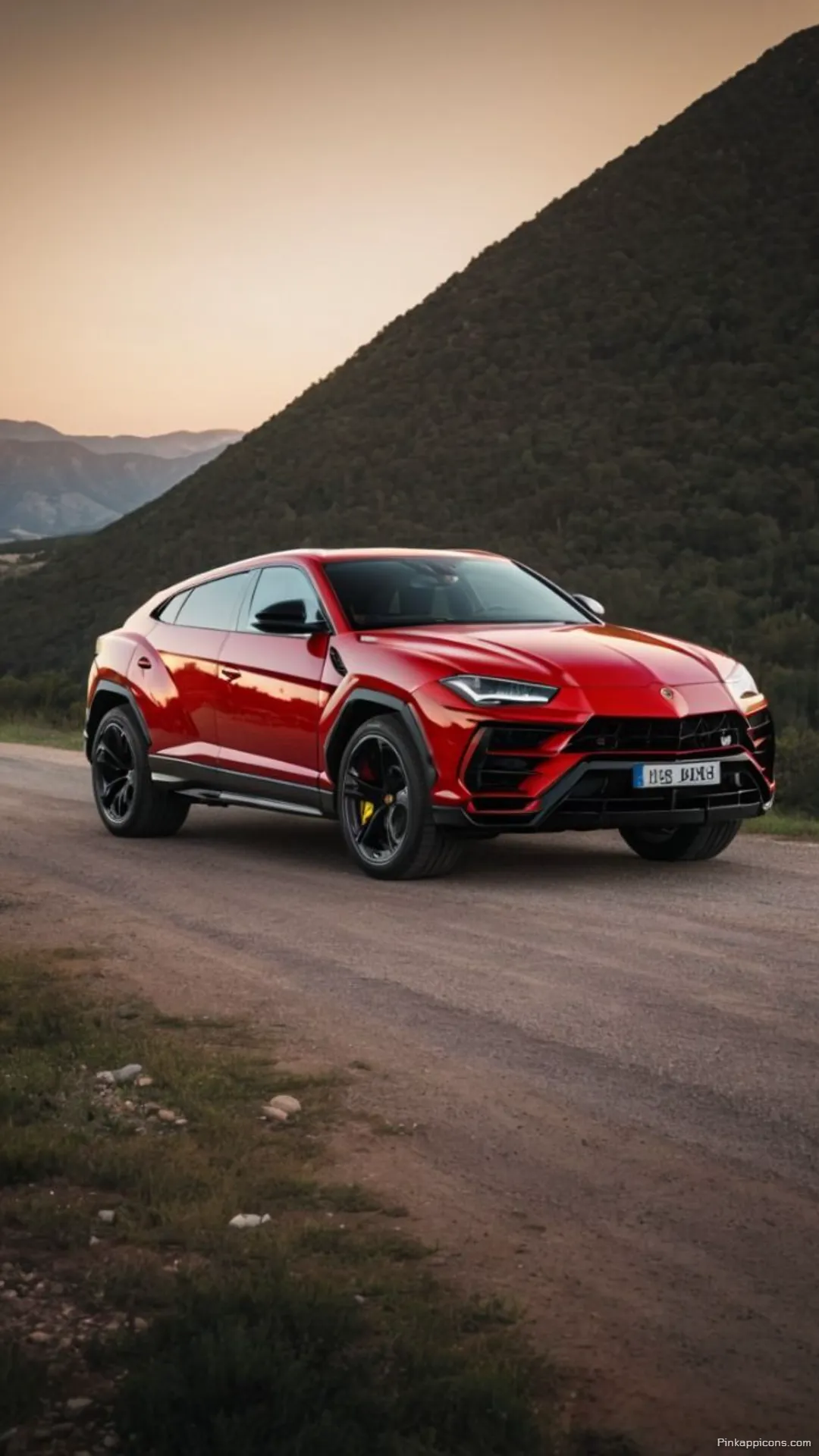 Adventurous Lamborghini Urus Wallpaper Powerful Red Super SUV on a Scenic Dirt Road for Mobile Adventurous Lamborghini Urus Wallpaper Powerful Red Super SUV on a Scenic Dirt Road for Mobile