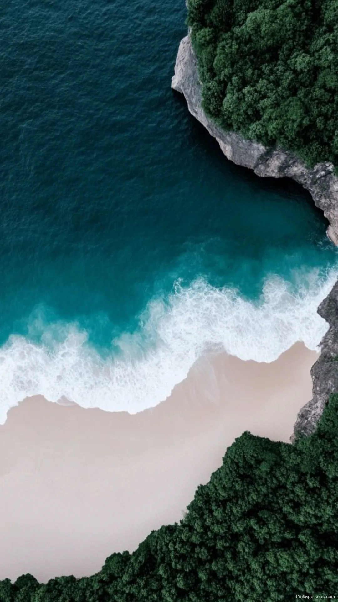 Aerial View Ocean Wallpaper Breathtaking Secret Beach with Foaming Waves and Verdant Cliffs for Your Phone Background Aerial View Ocean Wallpaper Breathtaking Secret Beach with Foaming Waves and Verdant Cliffs for Your Phone Background