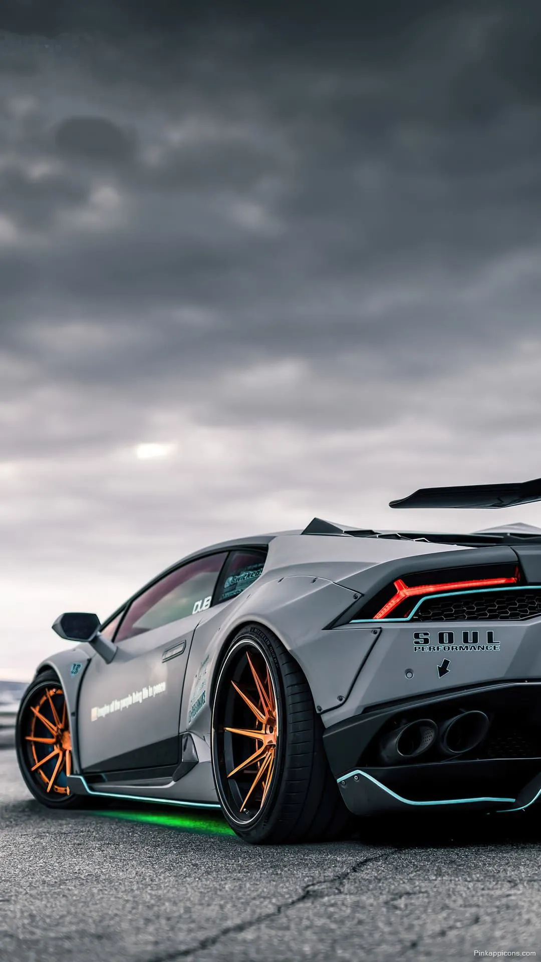 Aggressive Lamborghini with Soul Performance wallpaper Neon green underglow and a massive wing for your phone Aggressive Lamborghini with Soul Performance wallpaper Neon green underglow and a massive wing for your phone