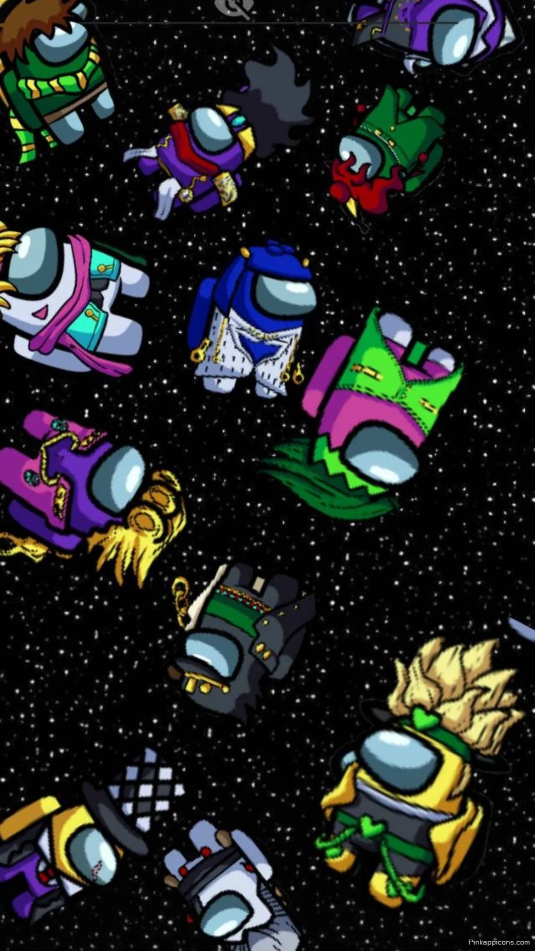 Among Us Wallpaper Anime Crewmates Floating in a Starry Space Wallpaper Among Us Wallpaper Anime Crewmates Floating in a Starry Space Wallpaper