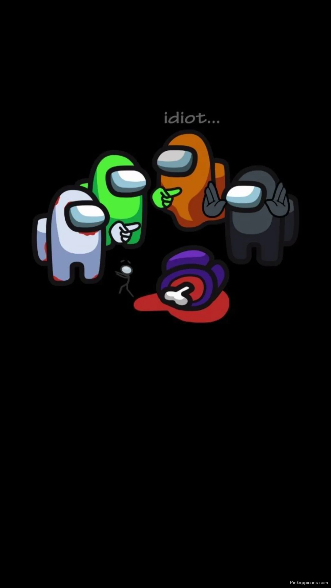 Among Us Wallpaper Crewmates React to a Dead Body and a Hiding Stickman Among Us Wallpaper Crewmates React to a Dead Body and a Hiding Stickman