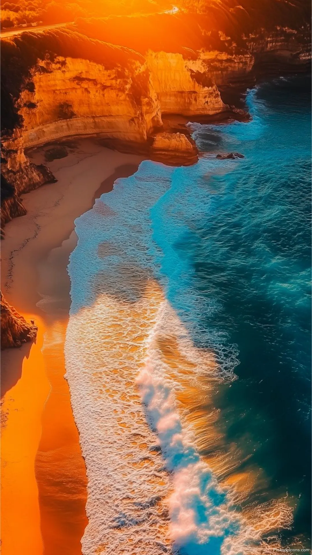 Breathtaking Coastal Ocean Wallpaper Majestic Cliffs and Azure Waves at Sunset An Inspiring Phone Background Breathtaking Coastal Ocean Wallpaper Majestic Cliffs and Azure Waves at Sunset An Inspiring Phone Background