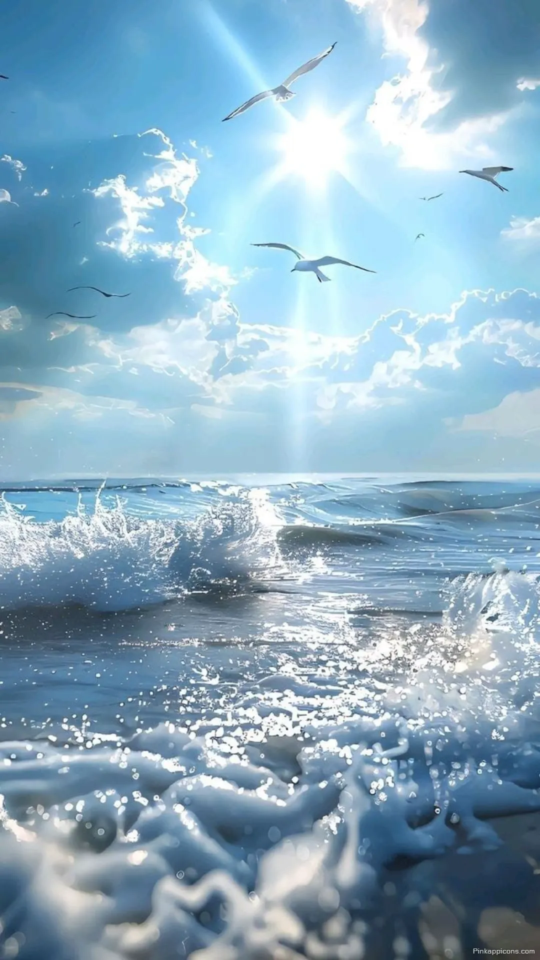 Breathtaking Ocean Splashes Wallpaper Majestic Waves and Brilliant Sunlight for an Inspiring Phone Display Background Breathtaking Ocean Splashes Wallpaper Majestic Waves and Brilliant Sunlight for an Inspiring Phone Display Background