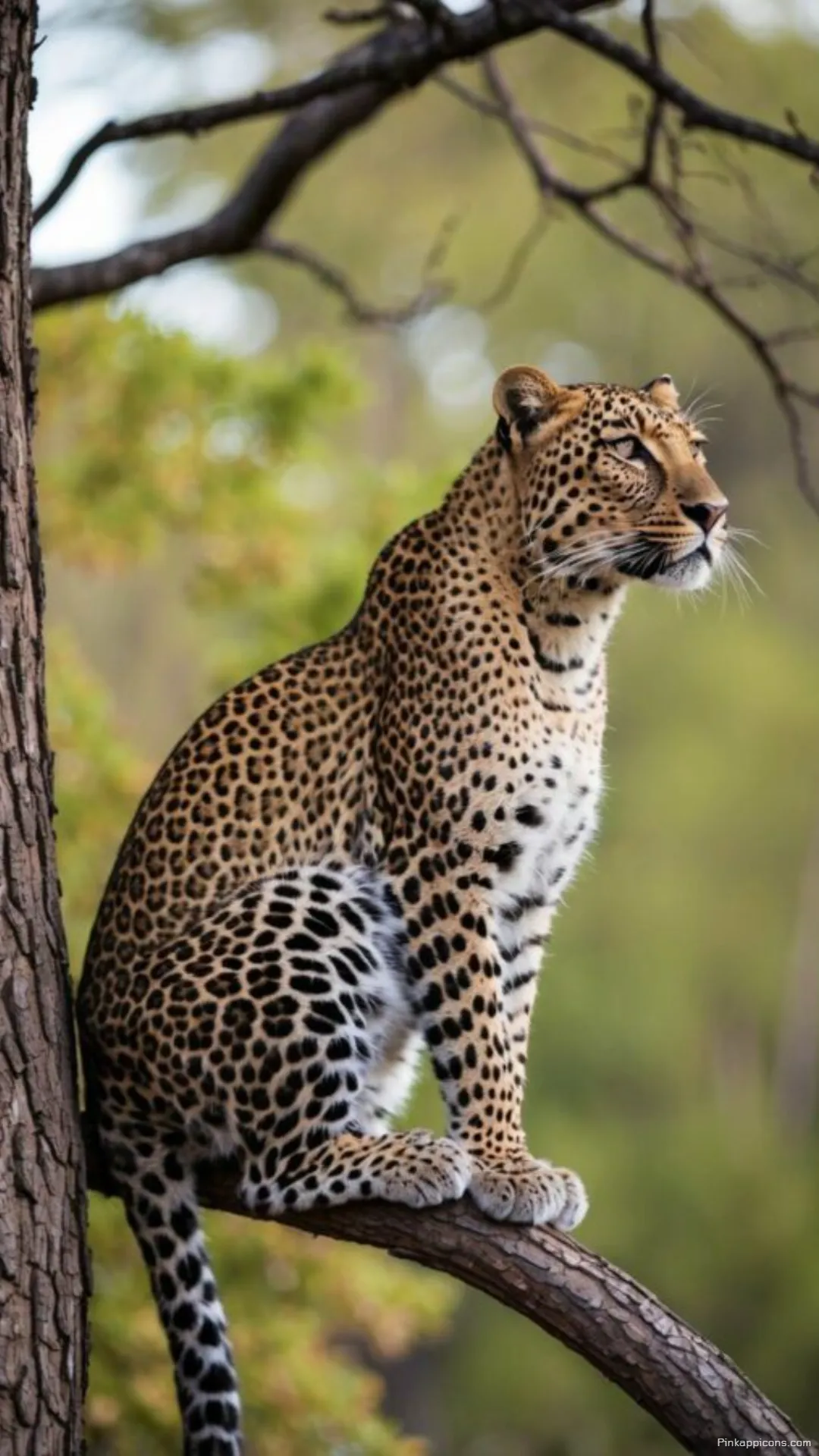 Bring the wilds serene beauty to your screen an elegant cheetah wallpaper on a tree branch ideal for phones Bring the wild’s serene beauty to your screen an elegant cheetah wallpaper on a tree branch, ideal for phones