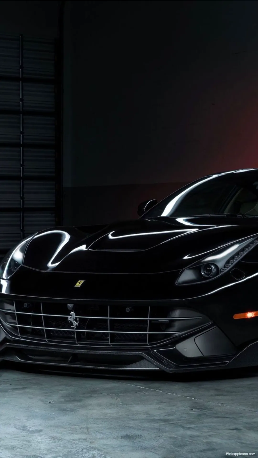 Captivating Ferrari Supercar Front View wallpaper Brilliant headlights pierce the dark an elegant mobile phone background for enthusiasts Captivating Ferrari Supercar Front View wallpaper Brilliant headlights pierce the dark, an elegant mobile phone background for enthusiasts