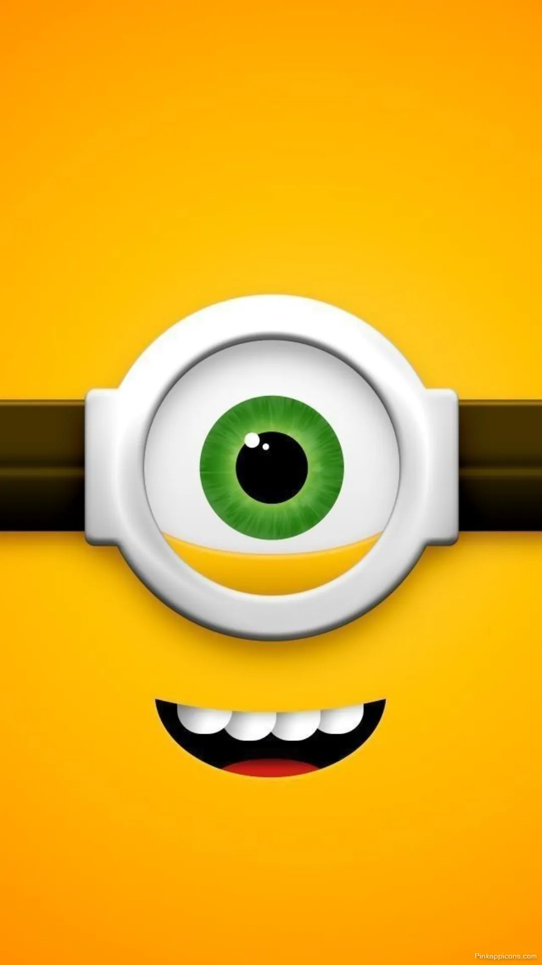 Cheerful Minion with vibrant green eye on yellow an awesome cartoon eye wallpaper 4K for your phone Cheerful Minion with vibrant green eye on yellow, an awesome cartoon eye wallpaper 4K for your phone.