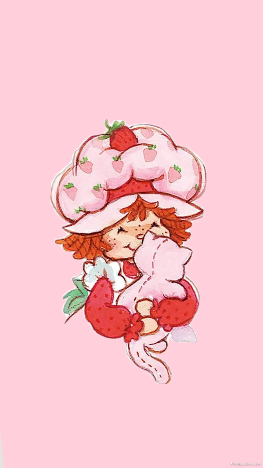 Classic Strawberry Shortcake Wallpaper with Custard Cute Pink Aesthetic Phone Background Classic Strawberry Shortcake Wallpaper with Custard Cute Pink Aesthetic Phone Background