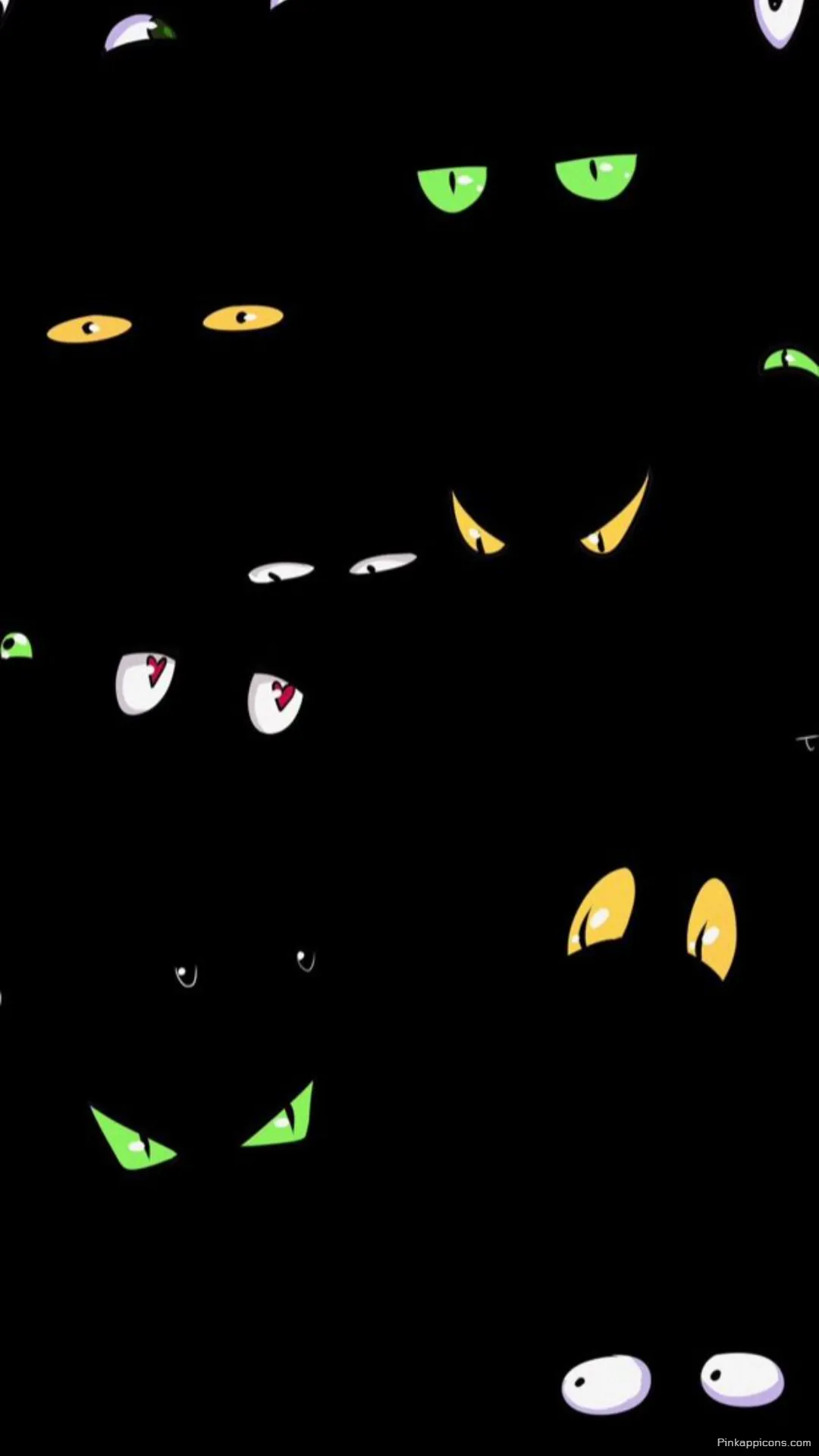 Collection of Mysterious Glowing Cartoon Eyes on Black a Dynamic Eye Wallpaper 4K for Your Phone Collection of Mysterious Glowing Cartoon Eyes on Black, a Dynamic Eye Wallpaper 4K for Your Phone.