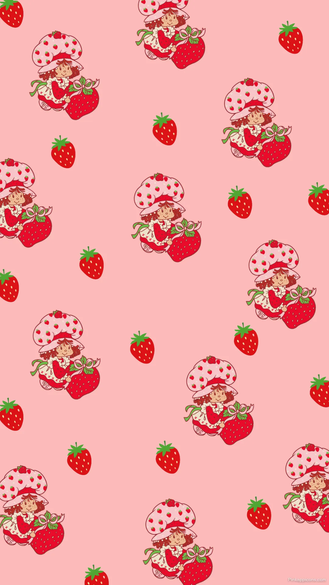 Cute Strawberry Shortcake Wallpaper Pattern Repeating Pink Aesthetic for Your Phone Cute Strawberry Shortcake Wallpaper Pattern Repeating Pink Aesthetic for Your Phone