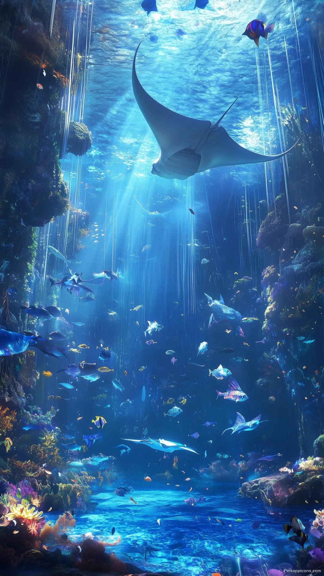 Deep Sea Ocean Wallpaper Captivating Marine Life and Dramatic Light Rays Illuminate a Vibrant Underwater Ecosystem Phone Deep Sea Ocean Wallpaper Captivating Marine Life and Dramatic Light Rays Illuminate a Vibrant Underwater Ecosystem Phone