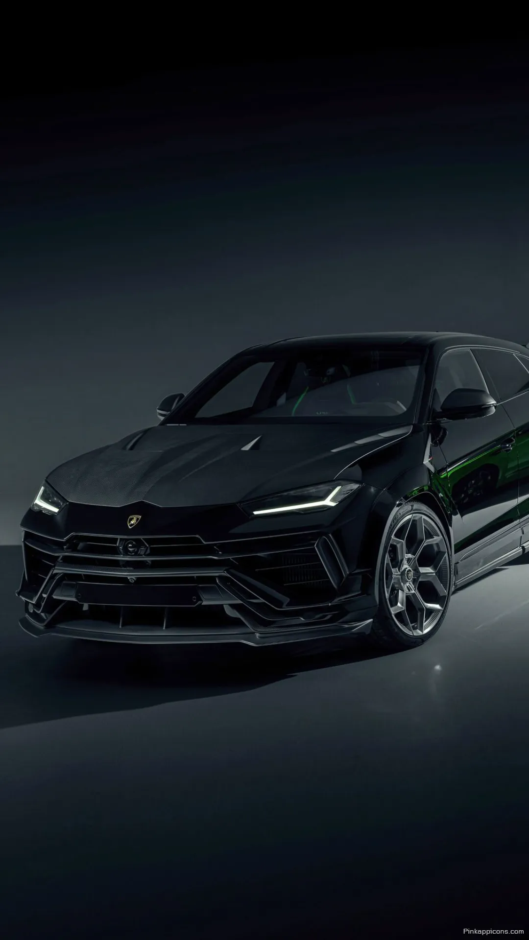 Dynamic Lamborghini Urus Wallpaper Dark Performance SUV with Custom Wheels for Your Mobile Screen Dynamic Lamborghini Urus Wallpaper Dark Performance SUV with Custom Wheels for Your Mobile Screen