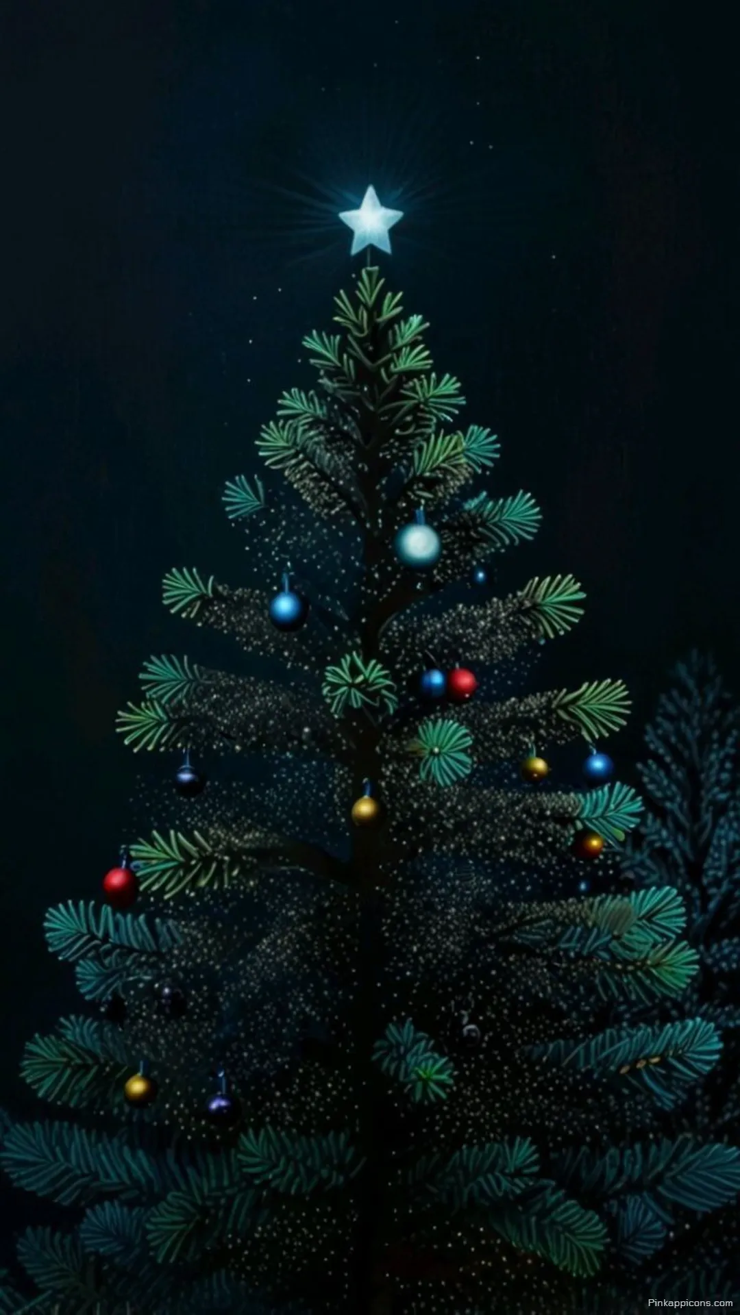Enchanting Christmas Tree with Glowing Star and Colorful Ornaments Christmas Wallpaper for Phone Enchanting Christmas Tree with Glowing Star and Colorful Ornaments Christmas Wallpaper for Phone