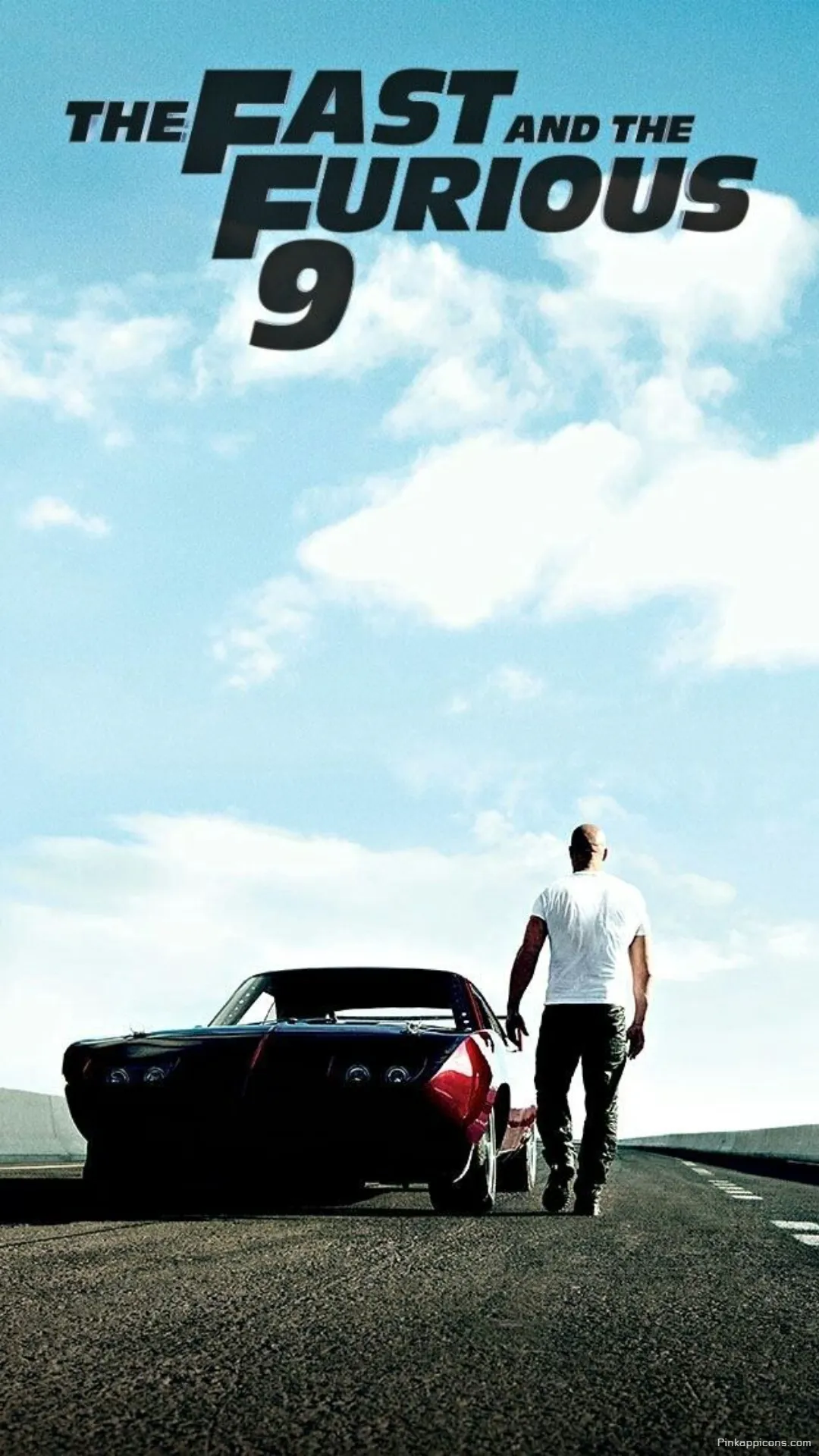 Epic F9 fast and furious wallpaper featuring Vin Diesel with his iconic car a perfect phone background Epic F9 fast and furious wallpaper featuring Vin Diesel with his iconic car, a perfect phone background.