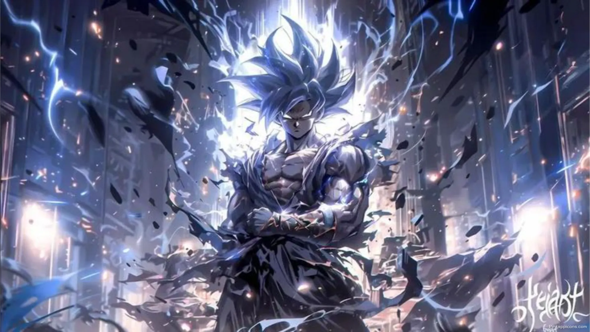 God Tier Goku Ultra Instinct with Destructive Blue Energy Cool Laptop Anime Wallpaper for Laptops God-Tier Goku Ultra Instinct with Destructive Blue Energy – Cool Laptop Anime Wallpaper for Laptops
