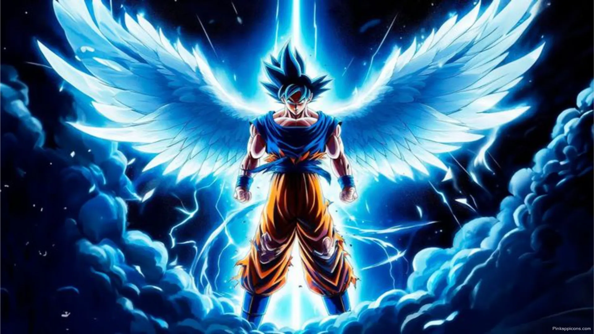 Goku with Majestic Blue Wings and Divine Aura Epic Laptop Anime Wallpaper for Fans Goku with Majestic Blue Wings and Divine Aura – Epic Laptop Anime Wallpaper for Fans