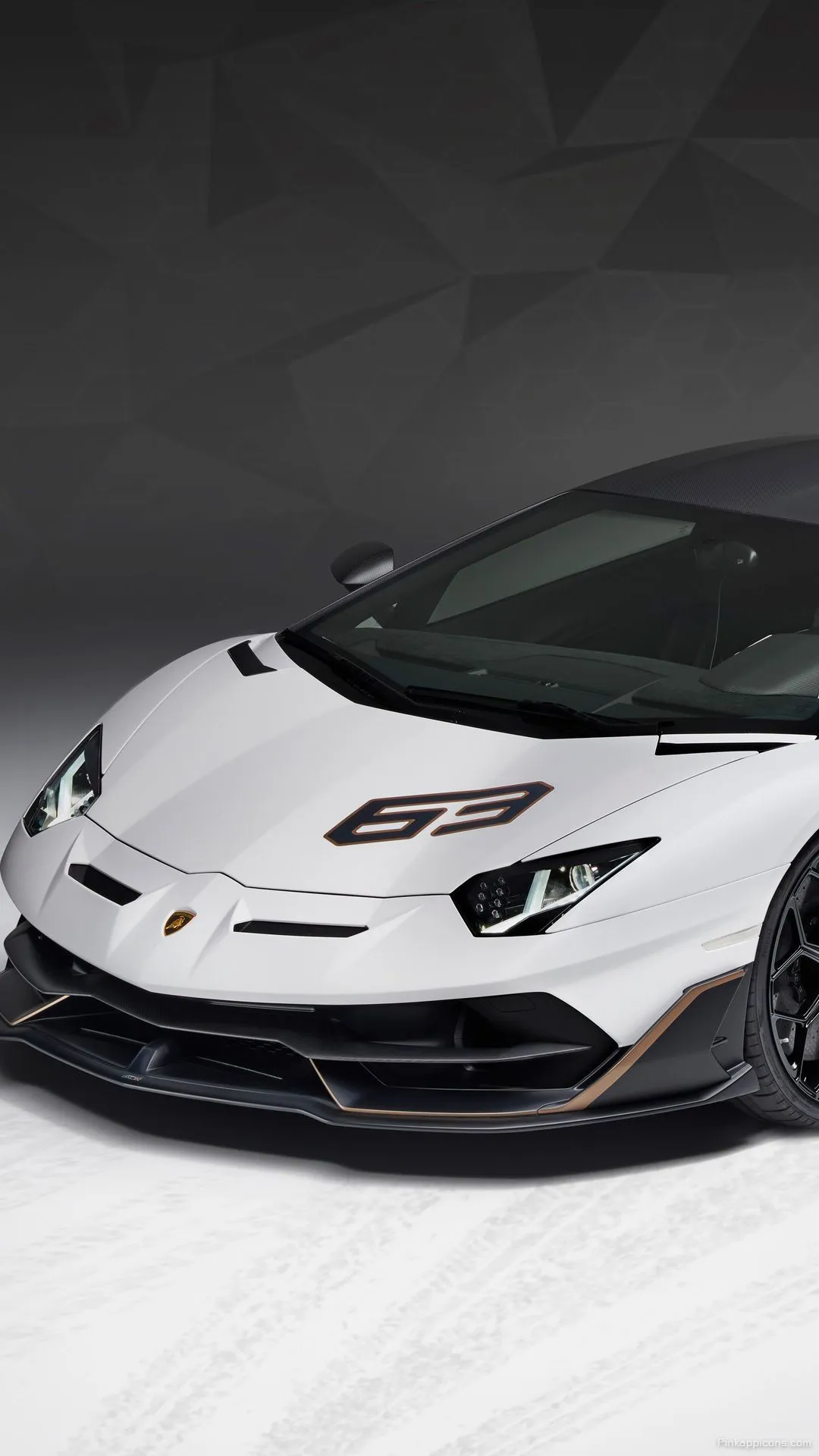 High Performance Lamborghini SVJ 63 Wallpaper Featuring Unique Number 63 Design for Smartphone High Performance Lamborghini SVJ 63 Wallpaper Featuring Unique Number 63 Design for Smartphone