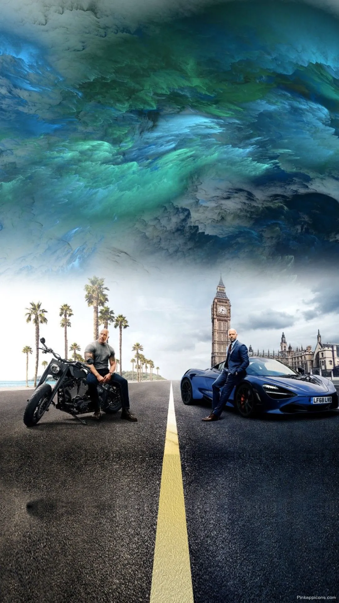 Hobbs Shaw epic showdown fast and furious wallpaper featuring The Rock and Jason Stathams vehicles for your phone Hobbs & Shaw epic showdown fast and furious wallpaper, featuring The Rock and Jason Statham’s vehicles for your phone.
