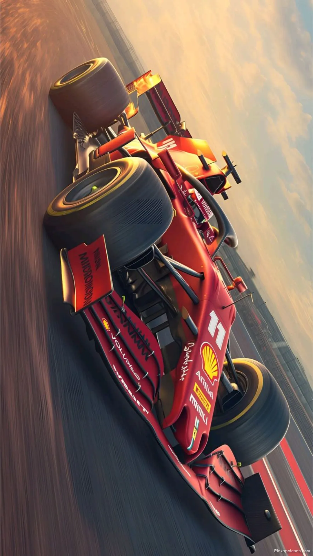 Iconic Ferrari F1 Track Action wallpaper Captivating view of a powerful race car ideal for your phones display wallpaper Iconic Ferrari F1 Track Action wallpaper Captivating view of a powerful race car, ideal for your phone’s display wallpaper